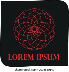 rotes Logo auf schwarzem Hintergrund