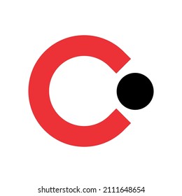 Red circle logo vector, for investment app design.
