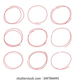 red circle marker elements