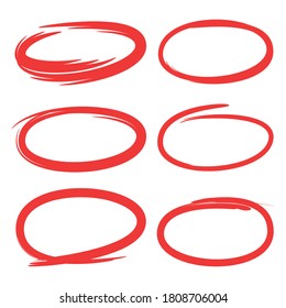 red circle markers and highlighter set