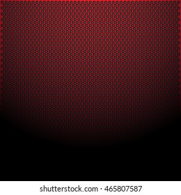Red circle mesh dim light background vector illustration.