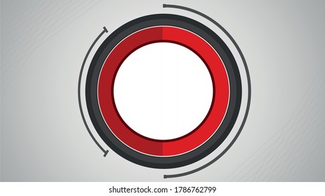 Círculo rojo con diseño móvil para usar como fondo o como objetivo abstracto.