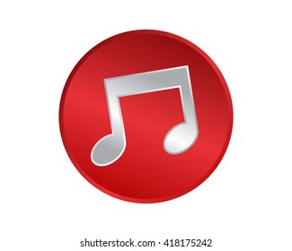 red circle musical notes tone tune key image vector