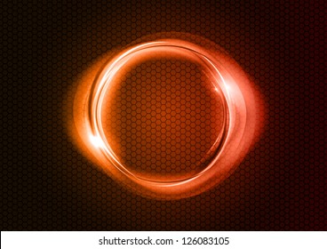 red circle on the black background
