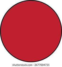 Círculo vermelho sobre fundo branco