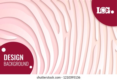 Red circle on white paper lines - abstract texture. simple background for cover design, poster, flyer with space for text. website backgrounds or advertising. Vector illustration.