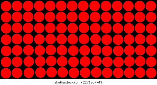 Red circle pattern on black background.