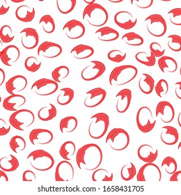 red circle pattern on white isolated background, modern vector wallpaper concept