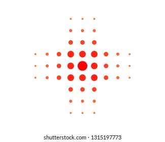 red circle pattern proximity cross design