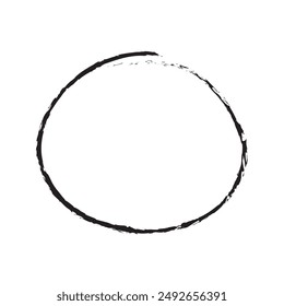 Red circle, pen draw set. Highlight hand drawn circle isolated on background. Handwritten red circle. For marker pen, pencil, logo and text check. Circle vector illustration