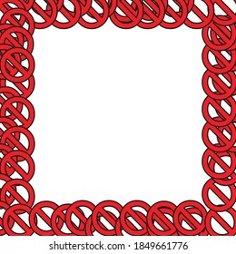 Red circle photo frame. Vector picture.
