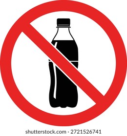Red Circle Verbot Soda Flasche Verbot