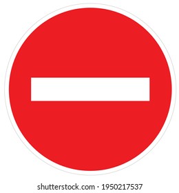 Red circle prohibition sign, stop symbol. vector illustration