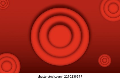 red circle scene for product presentation Flat red stage.