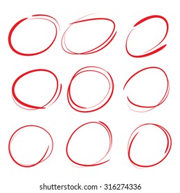 red circle set, marker elemetns