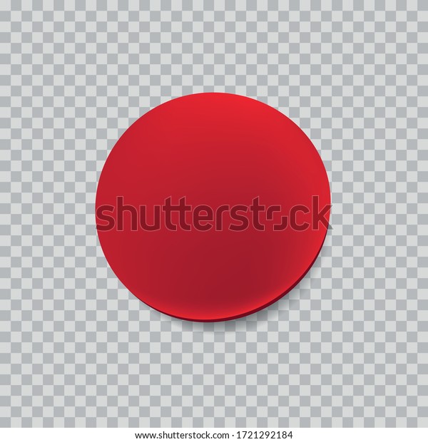 Red Circle Sticker Isolated On Transparent Stock Vector (Royalty Free