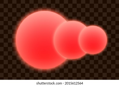 Red circle sun effect eps vector isolated element