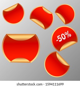 red circle tagprice or label vector isolated.