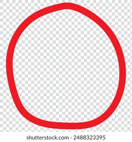 Red circle vector icon. Red round isolated symbol. Red circle vector icon. Red round isolated symbol. Ban Sign. Prohibition icon transparent grid background.