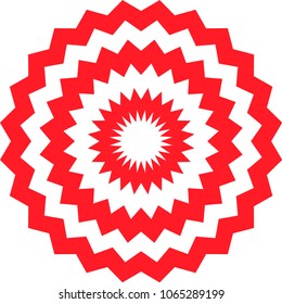 Red Circle of wave medal 2
