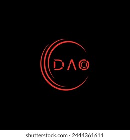 un círculo rojo con la palabra dao.