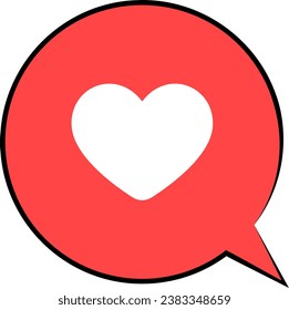 A red circled text box with heart-shaped text in the middle