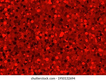 Red circles background. Red confetti. Vector illustration.
