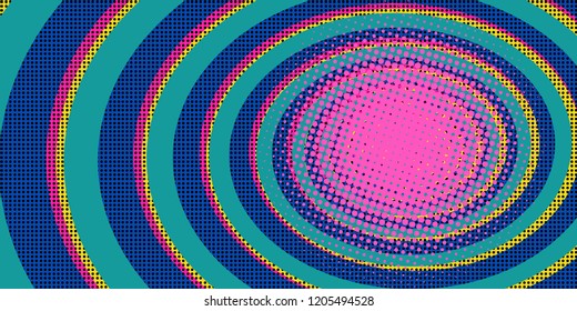 red circles background. Pop art retro vector illustration vintage kitsch