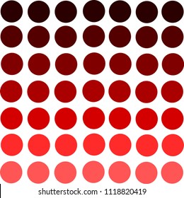 Red circles color lay out from dark to light.Illustration vector.