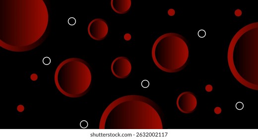 Red circles on black background