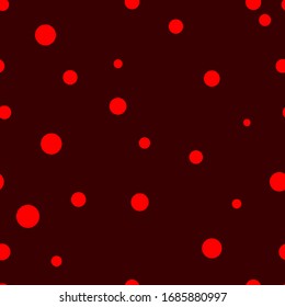 Red circles on a dark background.Vector.pattern