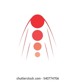red circles rise up logo vector symbol