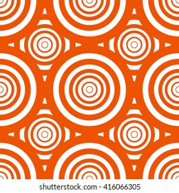 Red circles seamless pattern on a white background
