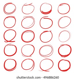 red circles set