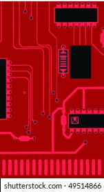  red circuit board. moth board for PC