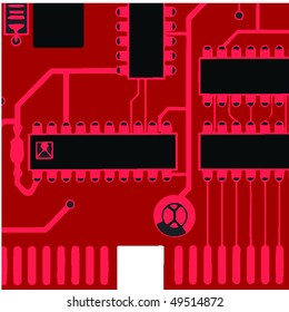  red circuit board. moth board for PC