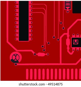  red circuit board. moth board for PC