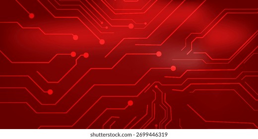 Red Circuit Board Technology Background