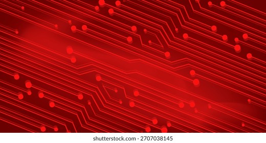Red Circuit Board Technology Background