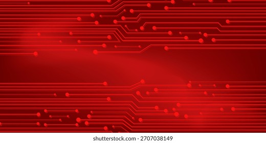 Red Circuit Board Technology Background