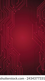 Red circuit board technology wallpaper