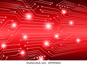 red circuit board vector background