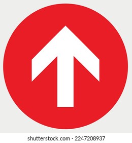 Red Circular Directional Arrow vector illustration
