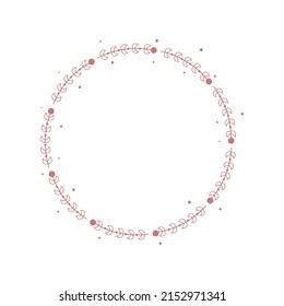 icono decorativo de marco circular rojo