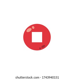 red circular icons that are usually used to stop music