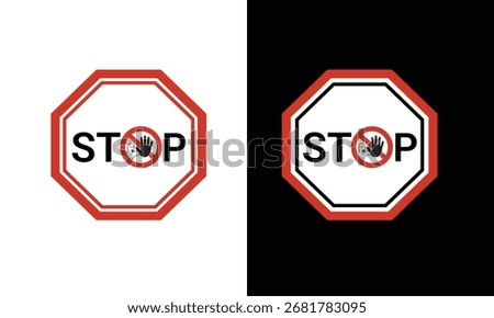 Red circular symbol indicating halt, caution, or immediate stopping action