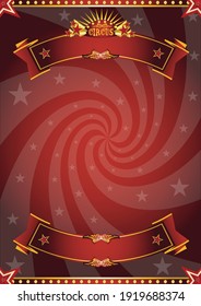 A red circus background for a poster with a vortex for your message !