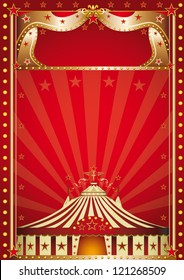 Red circus. A circus poster for your show