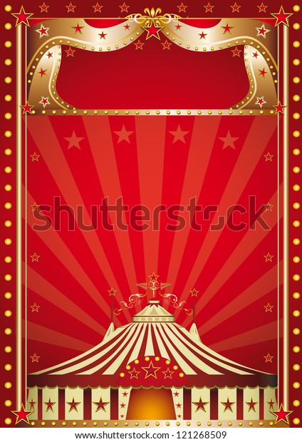 Red Circus Circus Poster Your Show Stock Vector (Royalty Free) 121268509