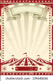 Red circus retro. A circus vintage poster for your advertising